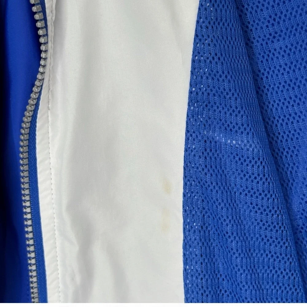 VTG Nike Team Windbreaker Jacket Full Zip Blue White 90s Colorblock Retro Men XL